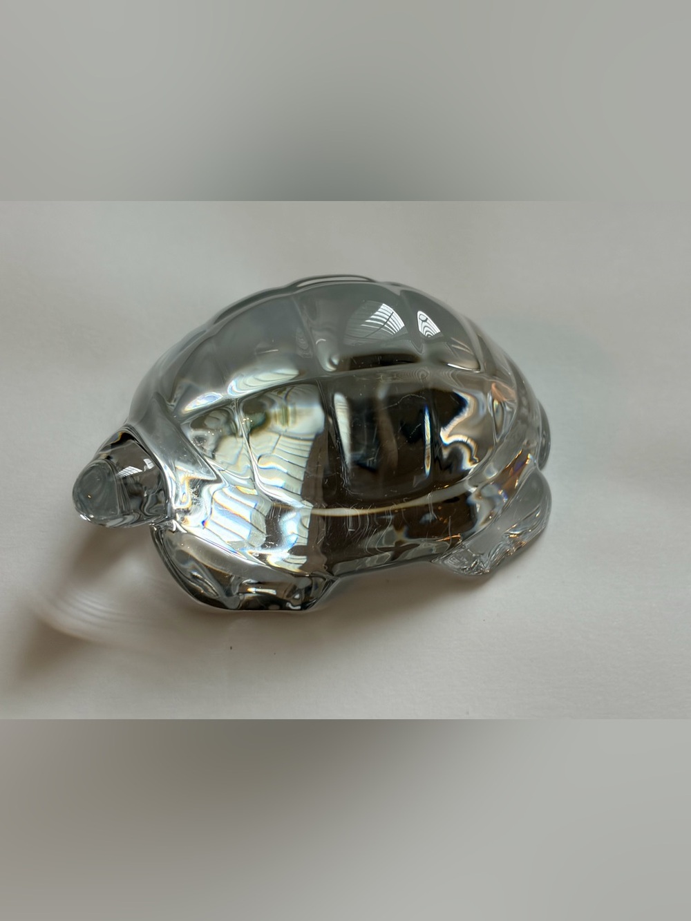 Baccarat Glass Turtle Decorative Paperweight - Clear